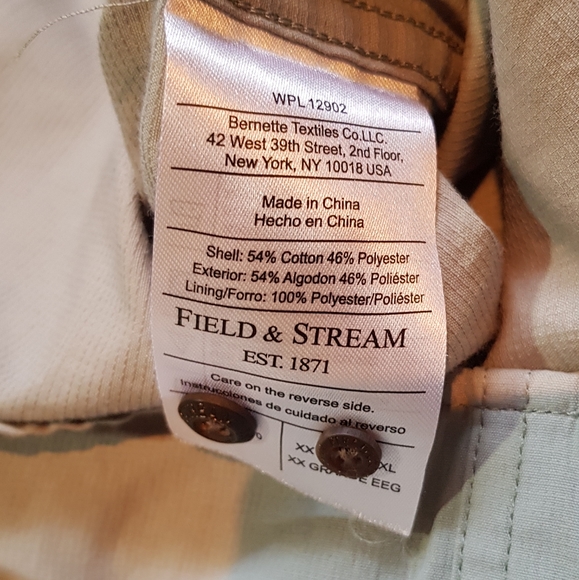 Field & Stream Short Sleeve Button Fishing Shirt Sage Green - Picture 6 of 7